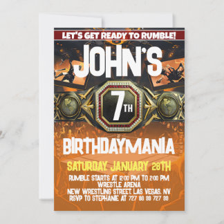 Invitation Lutte Anniversaire Thème d'invitation