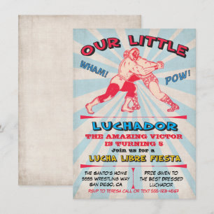 Invitation Lutte Lucha Libre fête d'anniversaire