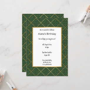 INVITATION LUXE EMERALD POSTER DE ANIMAL ANNIVERSAIRE INVITAT