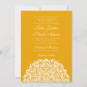 Invitation Luxe Fantaisiste Mariage Bordure Fleurie Style Ivo