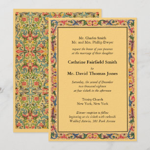 Invitation Luxe Gold Florentine Mariage Arabesque