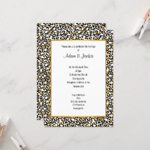INVITATION LUXE LEOPARD OR TRIM MARIAGE