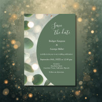 luxe Sage Green Eucalyptus coffre-fort Mariage dat