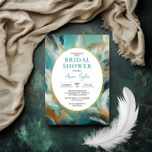 Luxe Turquoise Or Pinceau Mariage