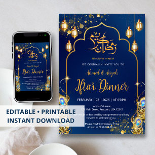 Invitation luxueuse de rupture du jeûne au ramadan