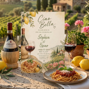 Invitation Luxueux Ciao Bella Toscane 