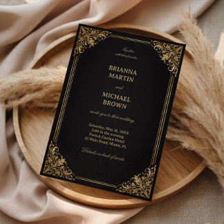 Invitation Luxury Gold Ornate Frame