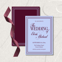 Luxury Periwinkle and Plum Formal Wedding