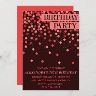 Invitation Luxury Sparkle Parties scintillant Confetti 78e an