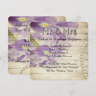 Invitation Lys romantiques Mariage Vow Renouvellement Invitat