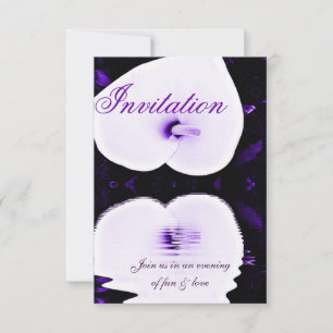 Invitation Lys violet,Invitation d'amour_