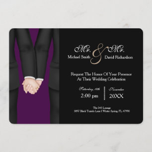 Invitation M. chic et M. Tuxedo Couple Wedding Celebration