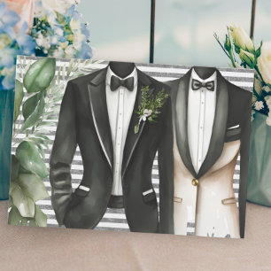 Invitation M. et M. Suit et Bow Cravate Mariage gay