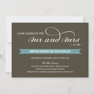 Invitation M. et Mme Wedding shower / Rehearsal Dîner Invitat