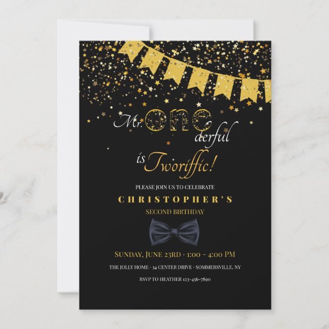 Invitation M. Merveilleux fête d'anniversaire (Devant)
