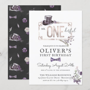 Invitation M. Onederful  Anniversaire royal de Gentleman Vint