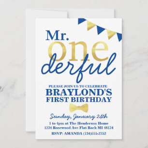 Invitation M. Onederful Gold et Changeable Color