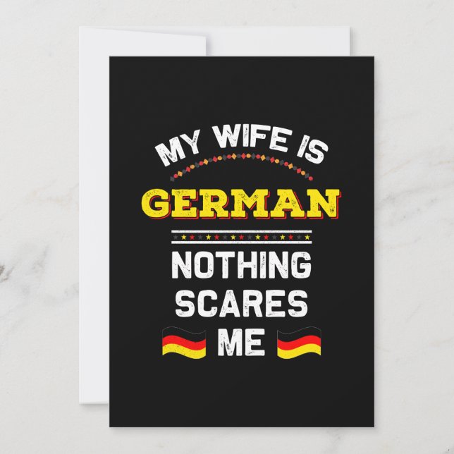 Invitation Ma femme est allemande Alemania Republic Allemagne (Devant)