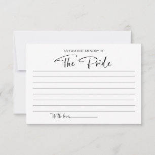 Invitation Ma mémoire préférée de la Fête des mariées de cart