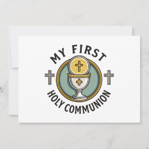 Invitation Ma première Sainte Communion Eucharistie 1ère Chré