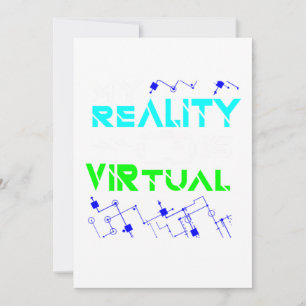 Invitation Ma Réalité Est Virtual Gamer Jeu VR Geek Gi Nerd