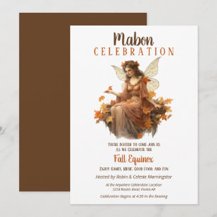 Invitation Mabon Récolte Automne Equinox Rétro Fairy