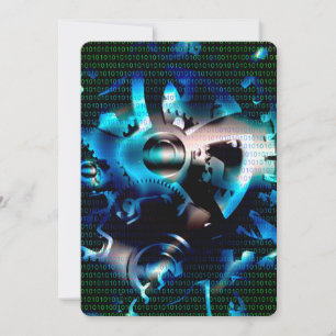 Invitation Machine à code binaire