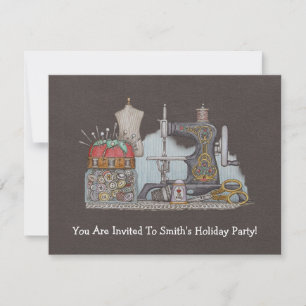 Invitation Machine à coudre alimentée à la main