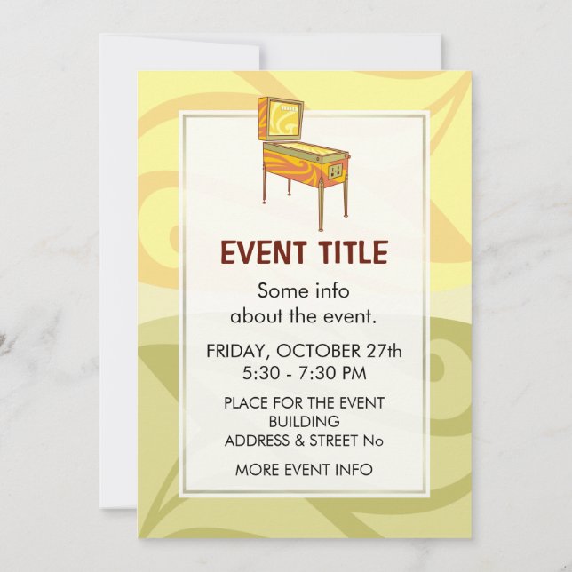 Invitation Machine à Pinball (Dos)