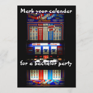 Invitation Machine à sous pour enterrement de vie de garçon