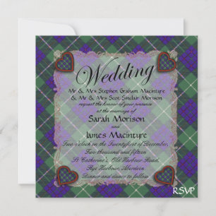 Invitation Macintyre Scottish clan tartan - Plaid
