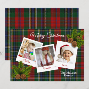 Invitation MacLean Clan Plaid Noël Multi-Carte photo