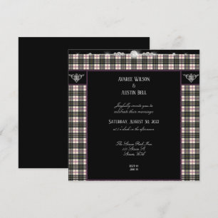 Invitation MacPherson Tartan Plaid Mariage