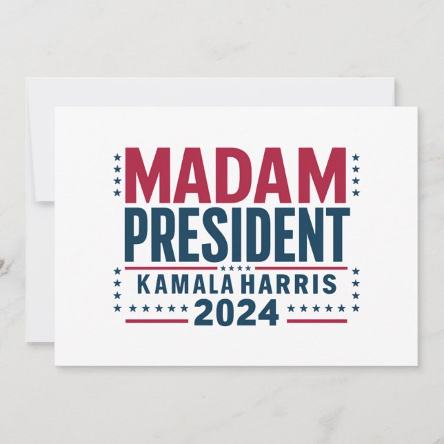 Invitation Madame la Présidente Kamala Harris 2024 Vote Democ (Devant)