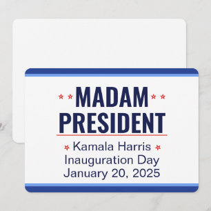 Invitation Madame la Présidente Kamala Harris Inauguration