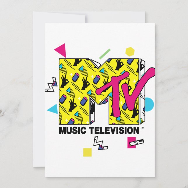 Invitation Mademark x MTV - Le logo officiel de MTV avec 80s  (Devant)