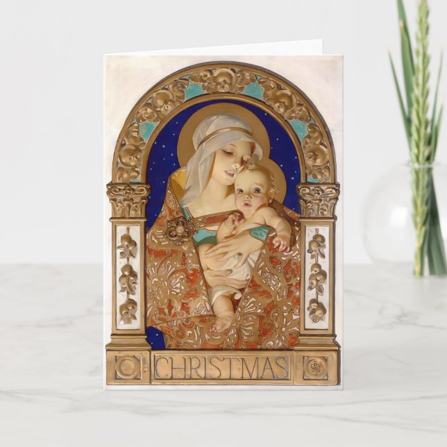 Invitation Madone de Noël de Leyendecker (Devant)