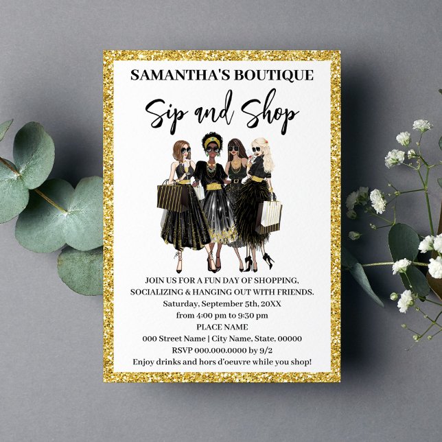 Invitation Magasin éphémère Sip and Shop (Créateur téléchargé)
