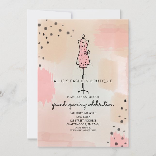 Invitation Magasin Ouverture de la grande robe d'ouverture Pi (Devant)