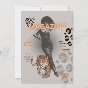 Invitation magazine de mode diva pour enterrement de vie de j