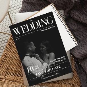 Invitation Magazine Editorial Journal Mariage Enregistrer la