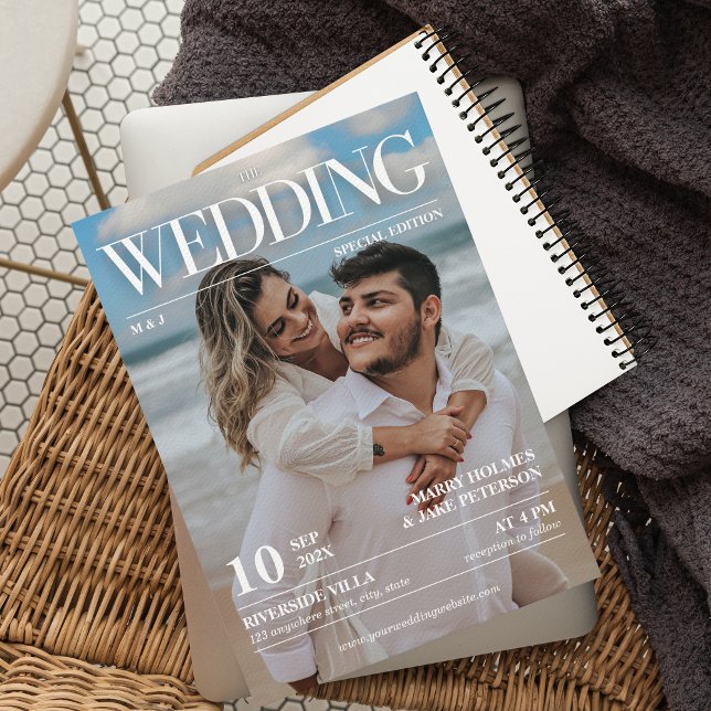 Invitation Magazine Editorial Journal Mariage Photo (Créateur téléchargé)