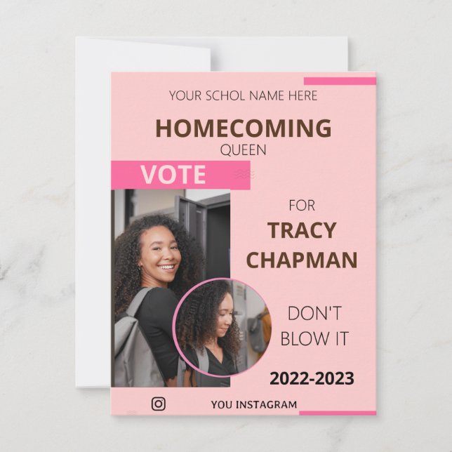 Invitation Magazine Vote Homecoming Queen Flyer Modèle (Devant)