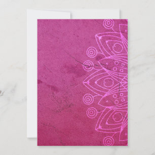 Invitation Magenta Mandala Zen Rustic Corps Esprit Esprit