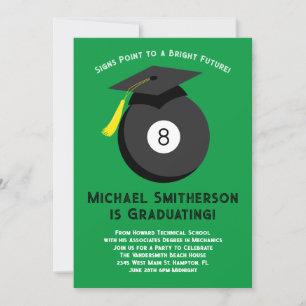 Invitation Magic 8 Ball Pool Graduation Party