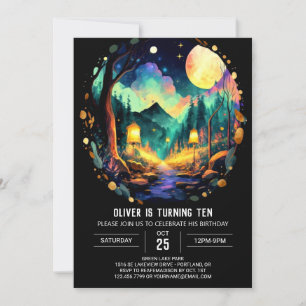 Invitation Magic Adventure Await Woods Anniversaire
