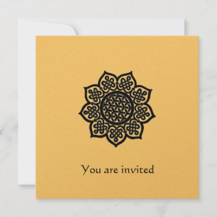 Invitation MAGIC EVENT papier d'or métallique