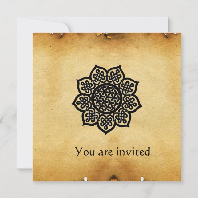 Invitation MAGIC EVENT papier d'or métallique (Devant)