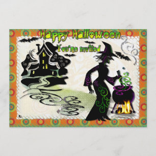 Invitation Magic Halloween sorcière