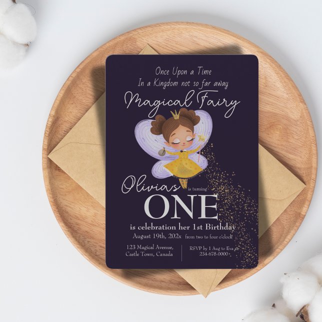 Invitation Magic Kingdom Fairy-Princesse 1er Anniversaire (Créateur téléchargé)